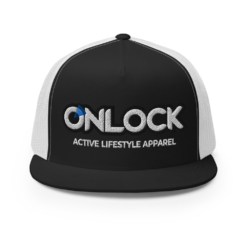 ONLOCK Logo Slogan Trucker Cap - Black / White
