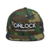 ONLOCK Logo Slogan Snapback Hat - Green Camo