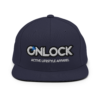 ONLOCK Logo Slogan Snapback Hat - Navy