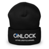 ONLOCK Logo Slogan Cuffed Beanie - Black