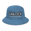 ONLOCK Logo Slogan Denim Bucket Hat - Light Denim