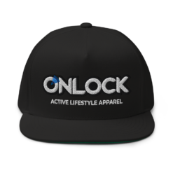 ONLOCK Logo Slogan Flat Bill Cap - Black
