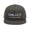 ONLOCK Logo Slogan Mesh Back Snapback - Charcoal Gray