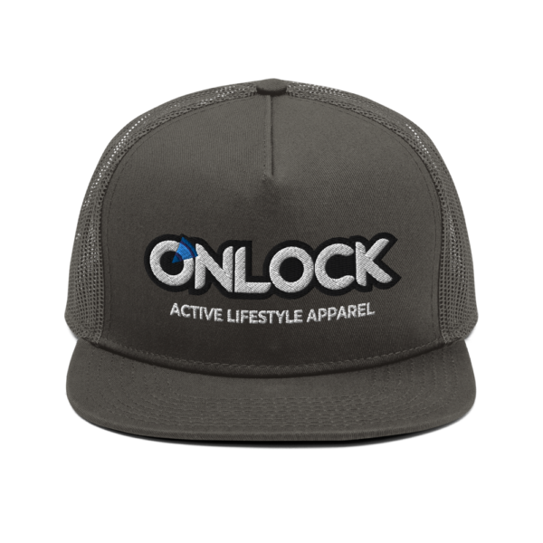ONLOCK Logo Slogan Mesh Back Snapback - Charcoal Gray