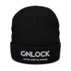 ONLOCK Logo Slogan Recycled Cuffed Beanie - Black