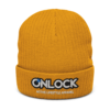 ONLOCK Logo Slogan Recycled Cuffed Beanie - Mustard