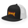 ONLOCK Yellow Red Flames Gnar Trucker Cap - Black / White