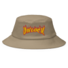 ONLOCK Yellow Red Flames Gnar Flexfit Bucket Hat - Khaki