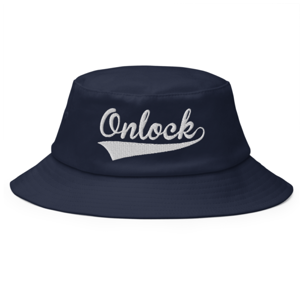 ONLOCK Team Player White Flexfit Bucket Hat - Navy