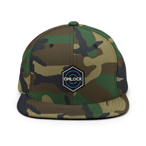 ONLOCK Hex Brand Dark Snapback Hat - Camo Green