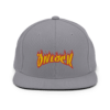 ONLOCK Yellow Red Flames Gnar Snapback Hat - Silver