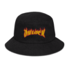 ONLOCK Yellow Red Flames Gnar Denim Bucket Hat - Black Denim