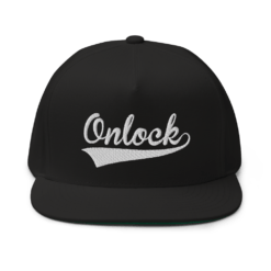 ONLOCK Team Player White Flat Bill Cap - Black