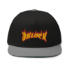 ONLOCK Yellow Red Flames Gnar Flat Bill Cap - Black / Grey