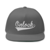 ONLOCK Team Player White Flat Bill Cap - Grey