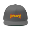 ONLOCK Yellow Red Flames Gnar Flat Bill Cap - Grey