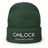 ONLOCK Logo Slogan Knit Beanie - Dark Green