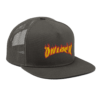 ONLOCK Yellow Red Flames Gnar Mesh Back Snapback - Charcoal Gray