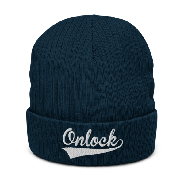 ONLOCK Team Player White Recycled Cuffed Beanie - Navy