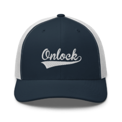 ONLOCK Team Player White Retro Trucker Cap - Navy / White