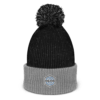 ONLOCK Hex Brand Light Pom-Pom Beanie - Black / Grey