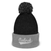 ONLOCK Team Player White Pom-Pom Beanie - Black / Grey