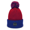 ONLOCK Hex Brand Dark Pom-Pom Beanie - Red / Royal