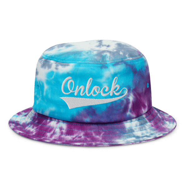 ONLOCK Team Player White Tie-dye Bucket Hat - Purple / Turquoise