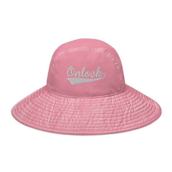 ONLOCK Team Player White Wide Brim Bucket Hat - Pink