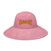 ONLOCK Yellow Red Flames Gnar Wide Brim Bucket Hat - Pink
