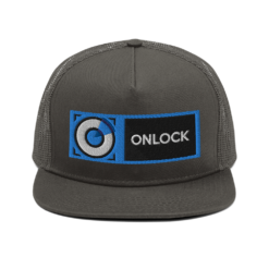 ONLOCK Blue Rectangle Mesh Back Snapback Front