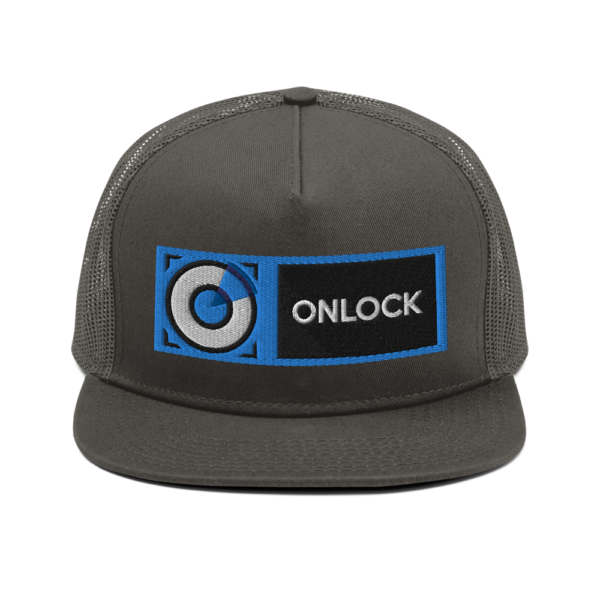 ONLOCK Blue Rectangle Mesh Back Snapback Front