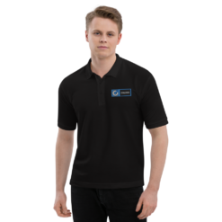 ONLOCK Men's Premium Polo Rectangle Brand Black