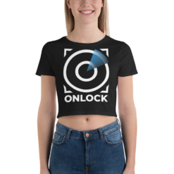 ONLOCK Women’s Corp Brand Crop Tee Black