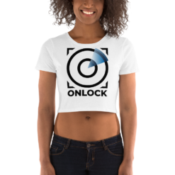 ONLOCK Women’s Corp Brand Crop Tee White