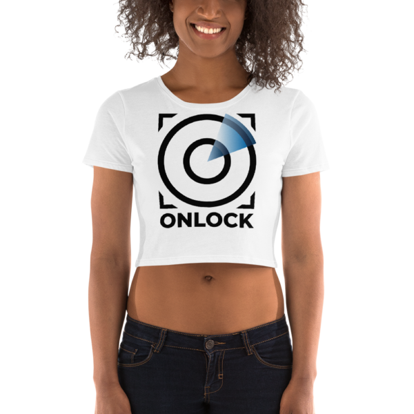 ONLOCK Women’s Corp Brand Crop Tee White
